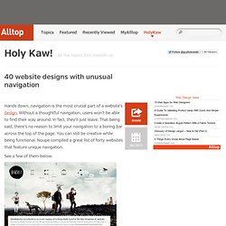 40 website designs with unusual navigation