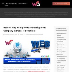 Reason Why Hiring Website Development Company in Dubai is Beneficial