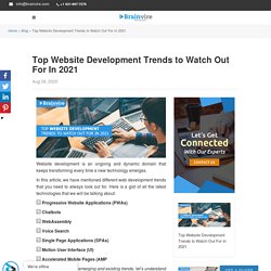 Top Website Development Trends to Watch in 2021