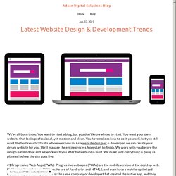 Latest Website Design & Development Trends - adaan01.simplesite.com