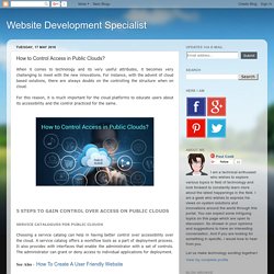 Website Development Specialist: How to Control Access in Public Clouds?