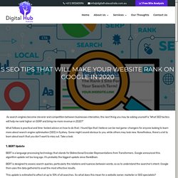 5 SEO Tips That Will Make Your Website Rank On Google In 2020 - Digital Hub Australia