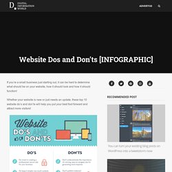 Website Dos and Don’ts [INFOGRAPHIC]