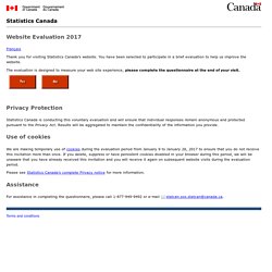 Canadian socioeconomic database from Statistics Canada