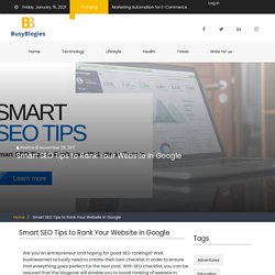 Smart SEO Tips to Rank Your Website in Google