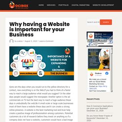Why having a Website is Important for your Business - Ocsbox