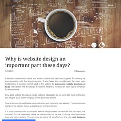 Why is website design an important part these days? - TECHPULLERS