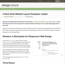3 Rock Solid Website Layout Examples: Coded