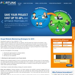Drupal Website Maintaining Strategies for 2015