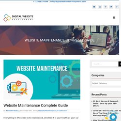 Website Maintenance Complete Guide Monthly, Yearly Maintenance