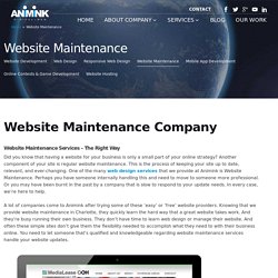 Website Maintenance In Charlotte, NC – Let The Professionals Handle It