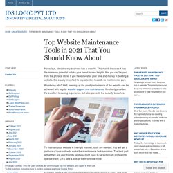Top Website Maintenance Tools in 2021
