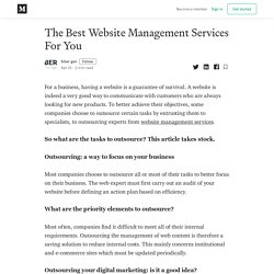 The Best Website Management Services For You - Siber gen - Medium