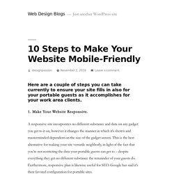 10 Steps to Make Your Website Mobile-Friendly – Web Design Blogs