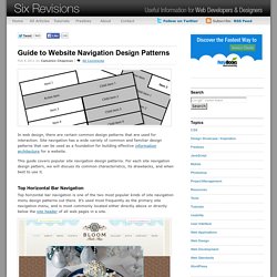 Guide to Website Navigation Design Patterns