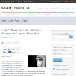 How to Make Sure Your Website Passes the Dreaded Blink Test