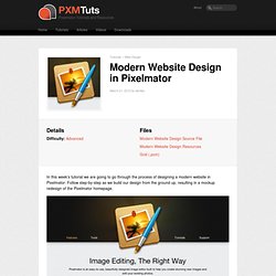Modern Website Design in Pixelmator - Tutorial - PXM-Tuts