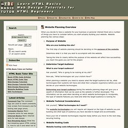 Website Planning Overview