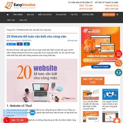 20 Website quan trọng các kế toán cần biết cho công việc