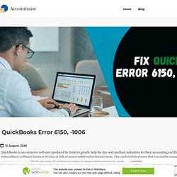 New website 2 » QuickBooks Error 6150, -1006