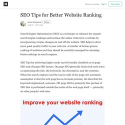 SEO Tips for Better Website Ranking