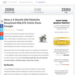 How a 3 Month Old Website Received 958,373 Visits from Google