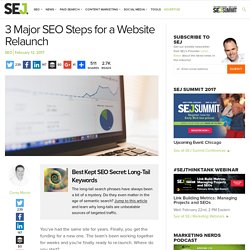 3 Major SEO Steps for a Website Relaunch - Search Engine Journal