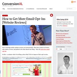 Website Review - How To Get More Email Optins