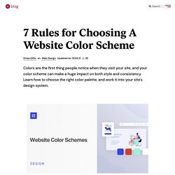 7 Rules for Website Color Schemes