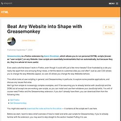 Start - Beat Any Website into Shape with Greasemonkey » SitePoint - Pentadactyl