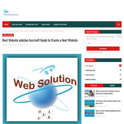 Best Website solution Accrisoft Guide to Create a Next Website