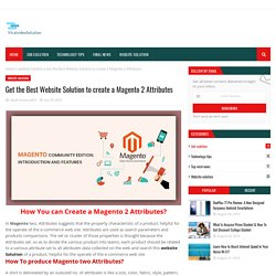 Get the Best Website Solution to create a Magento 2 Attributes