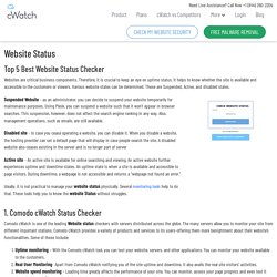 Top 5 Best Website Status Checker Online