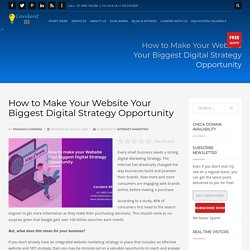 How to Make Your Website your Biggest Digital Strategy Opportunity