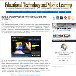 Here Is A Great Website for STEM Teachers and Students