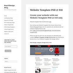 Create your website with our Website Template PSD