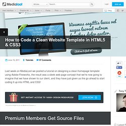 How to Code a Clean Website Template in HTML5 & CSS3