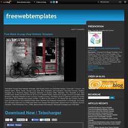 Free Black Grunge Shop Website Template - Free Web Templates And Themes