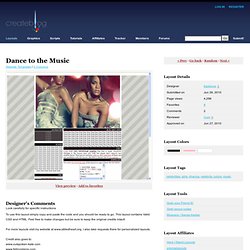 Dance to the Music - Website Templates