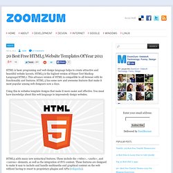 20 Best Free HTML5 Website Templates Of Year 2011