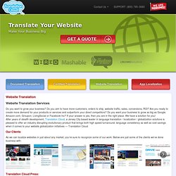 Website Translation Service - Translate Websites with Translation Cloud