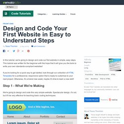 Design and Code Your First Website in Easy to Understand Steps