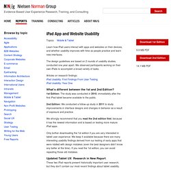 Usability of iPad Apps and Websites: Research Findings