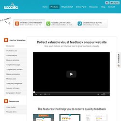 Website User Testing the Usabilla Way - Features