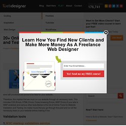 20+ Online Tools for Website Validation and Testing