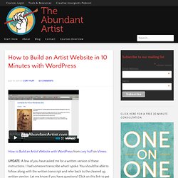 How to Build an Artist Website with Wordpress