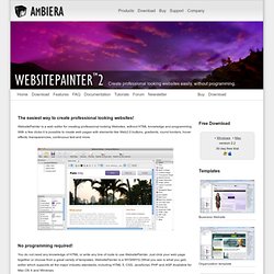 WebsitePainter - simple HTML Editor to create professional websites on Mac OS X and Windows