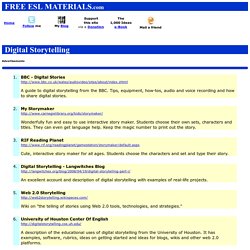 Digital Storytelling: Free ESL Materials.com