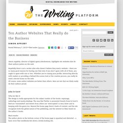 Ten Author Websites That Really do the Business - The Writing Platform
