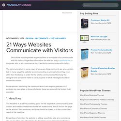 21 Ways Websites Communicate with Visitors